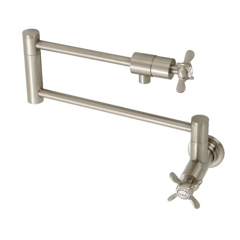 Kingston Brass Essex Wall Mounted Pot Filler Faucet - Brushed Nickel