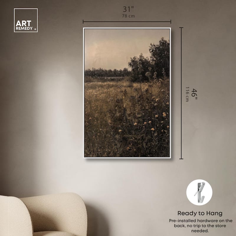 Vintage Meadow Canvas by Art Remedy