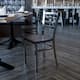 Option Walnut Wood Seat/Clear Coated Metal Frame