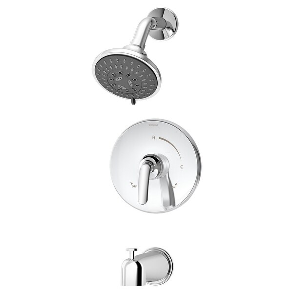 Symmons 5502-1.5-TRM Elm Tub and Shower Trim Only Package with Multi Function Shower Head and Single Lever Handle