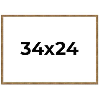 34x24 Frame Gold Kingsley Distressed Solid Wood Picture Frame Width