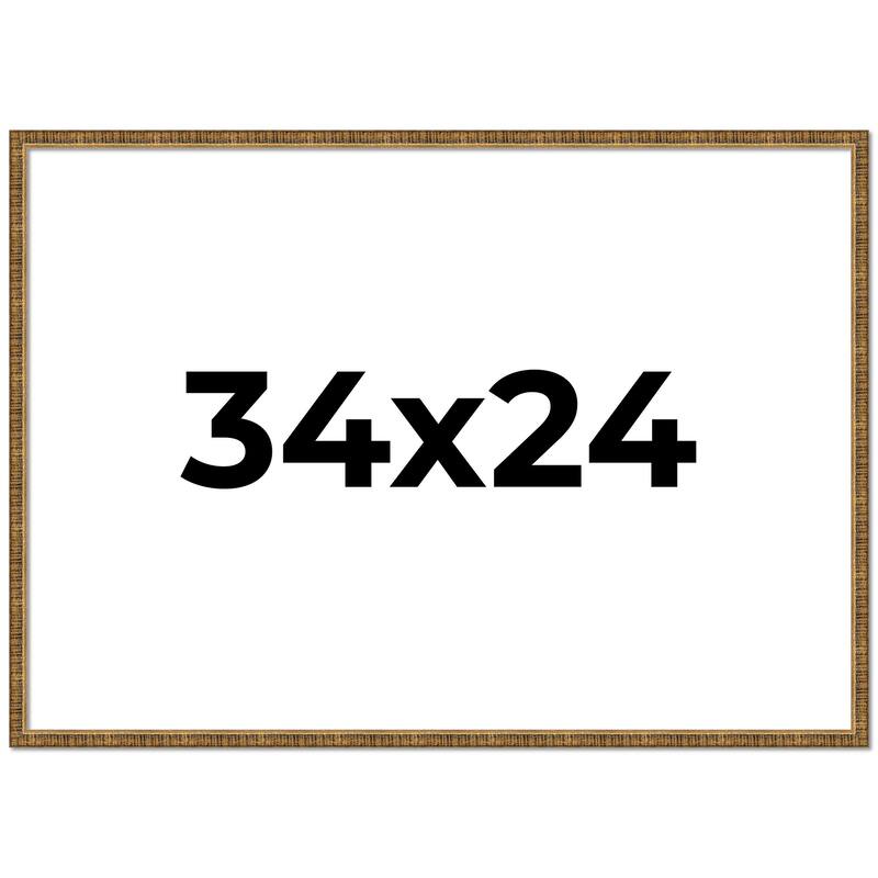 34x24 Frame Gold Solid Wood Picture Frame - Complete Modern Photo