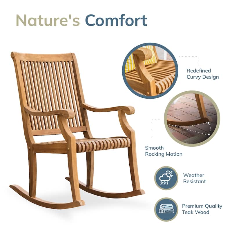 Cambridge Casual Chara Teak Outdoor Rocking Chair