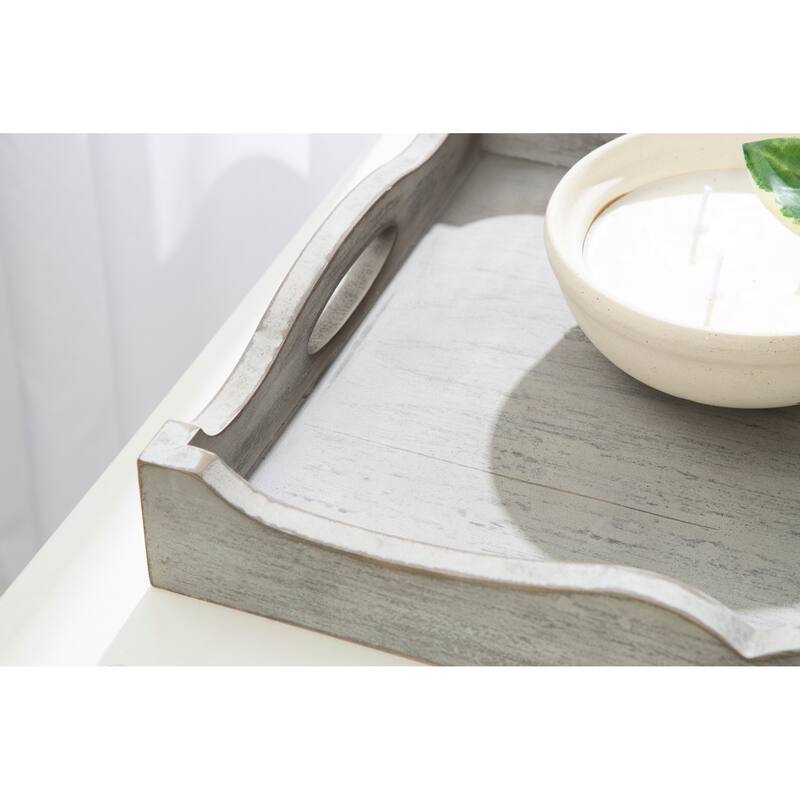 Kate and Laurel Astral Decorative Wood Tray