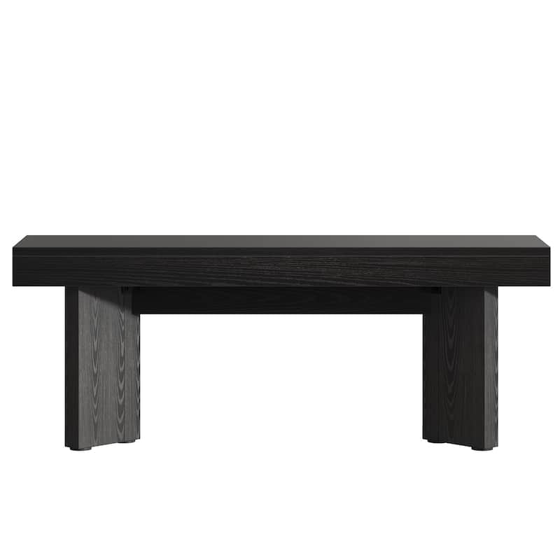 47" Wooden Entryway Bench, Indoor End of Bed Bench, Long Table Benches Seat for Bedroom, Hallway, Foyer, End of Bed