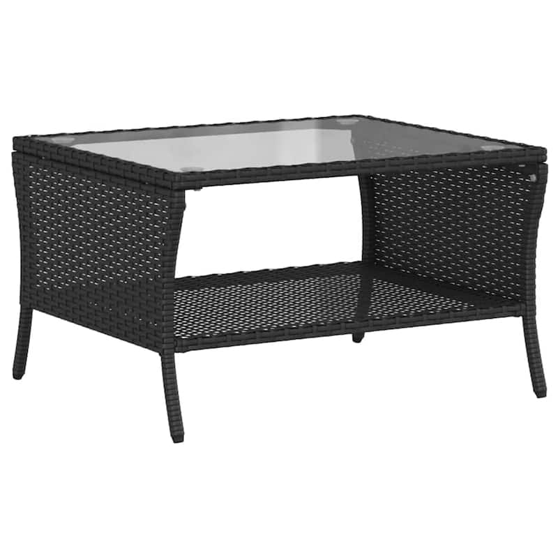 vidaXL 6 Piece Patio Sofa Set with Cushions Black/Brown/Gray Poly Rattan