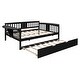 preview thumbnail 70 of 72, Elegant Design Daybed with Trundle Bed, Wooden Sofa Bed for Bedroom Living Room, Wood Platform Bed Frame for Kids Teens Guests