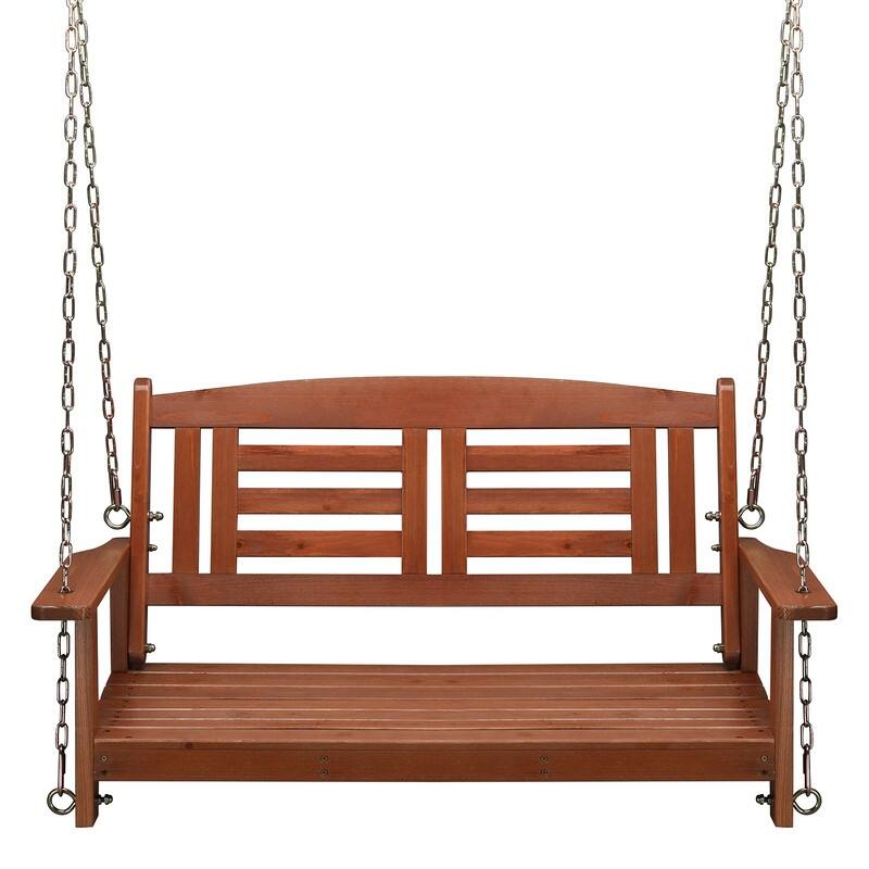 44 in 2-person Solid Wood Porch Swing - 44 in. W - 44 in. W