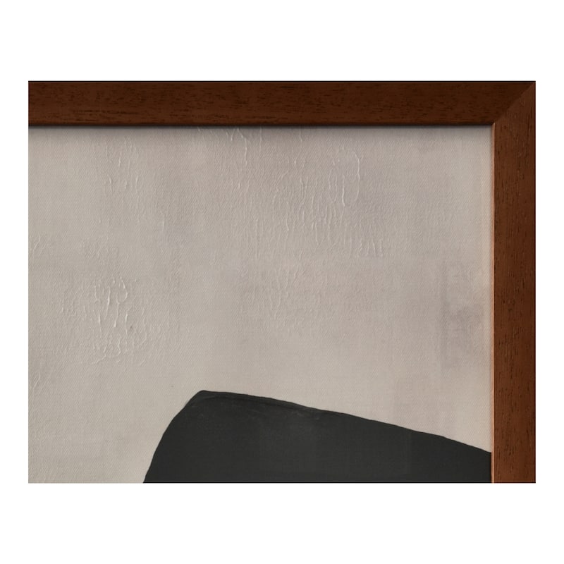 Aurelle Home Abstract Black Shapes Framed Painting