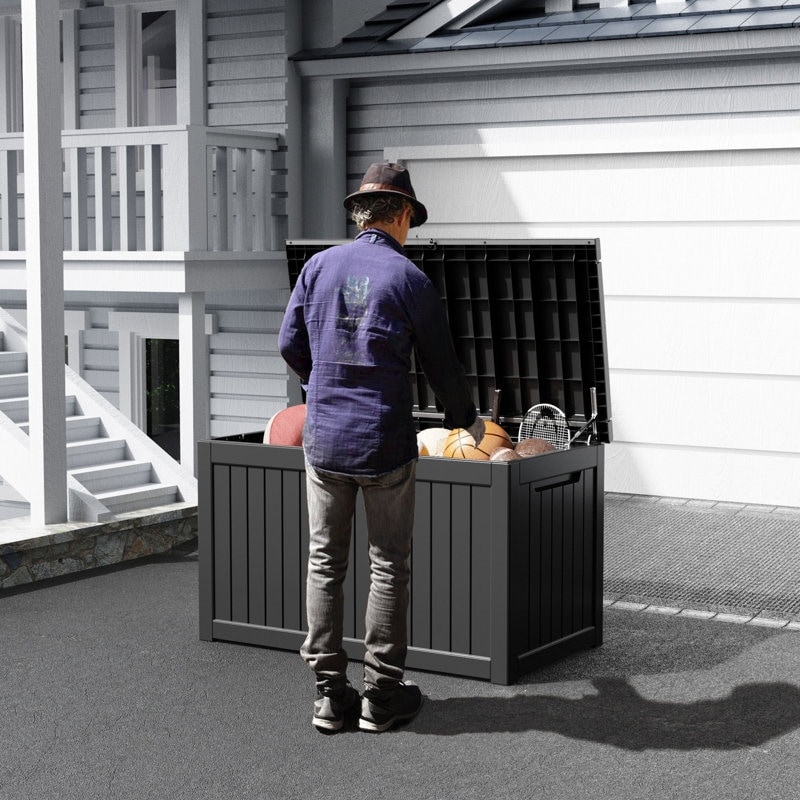 Outdoor Patio Storage Resin Lockable Deck Box - Picture 44 of 100