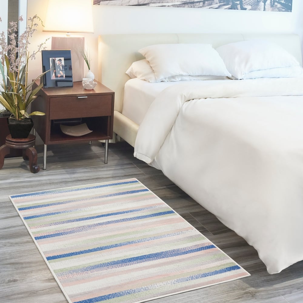 Nourison Whimsicle Modern Striped Abstract Area Rug