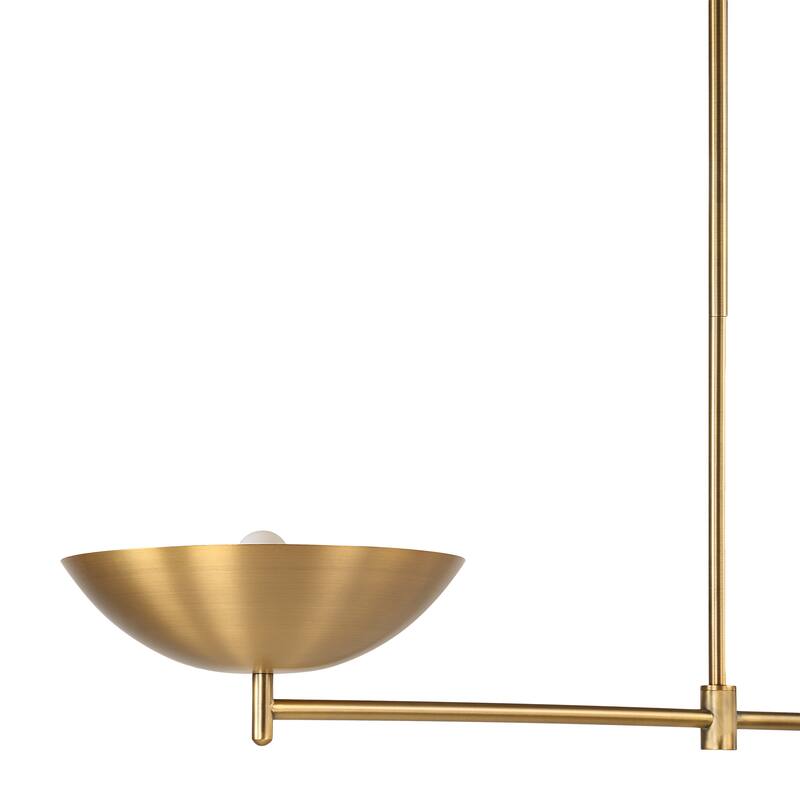 Waxlow 64.5" Height Ceiling Fixture, Plated Dark Antique Brushed Brass - 48 x 6.5 x 12