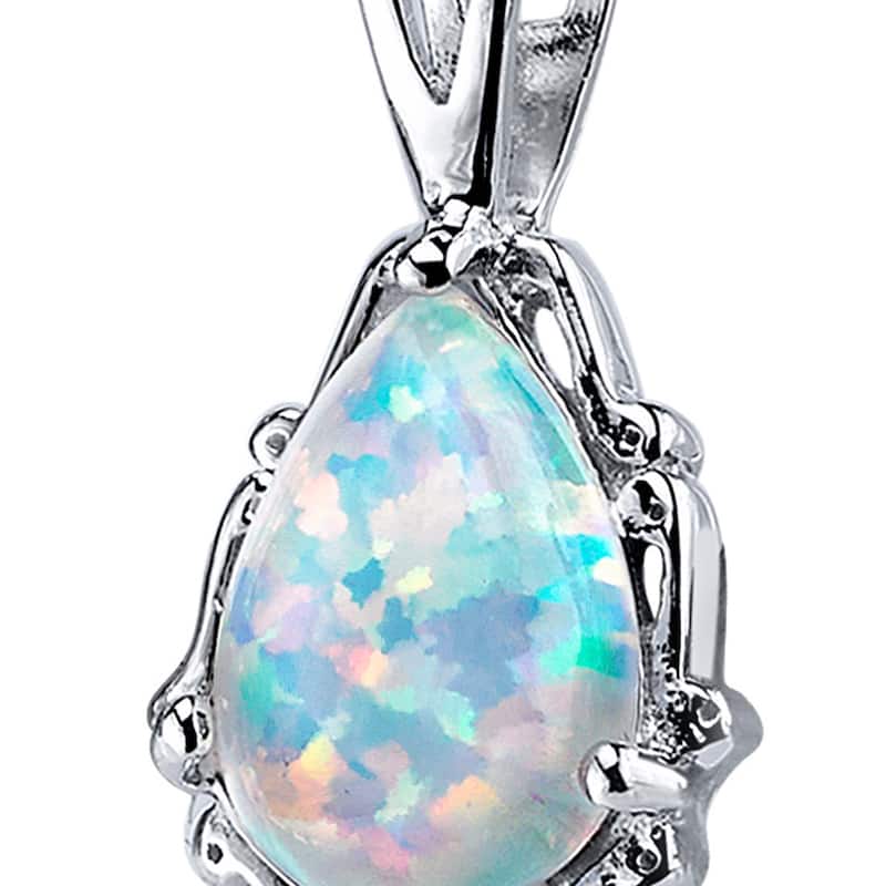 1.5 ct Opal Pendant in Sterling Silver