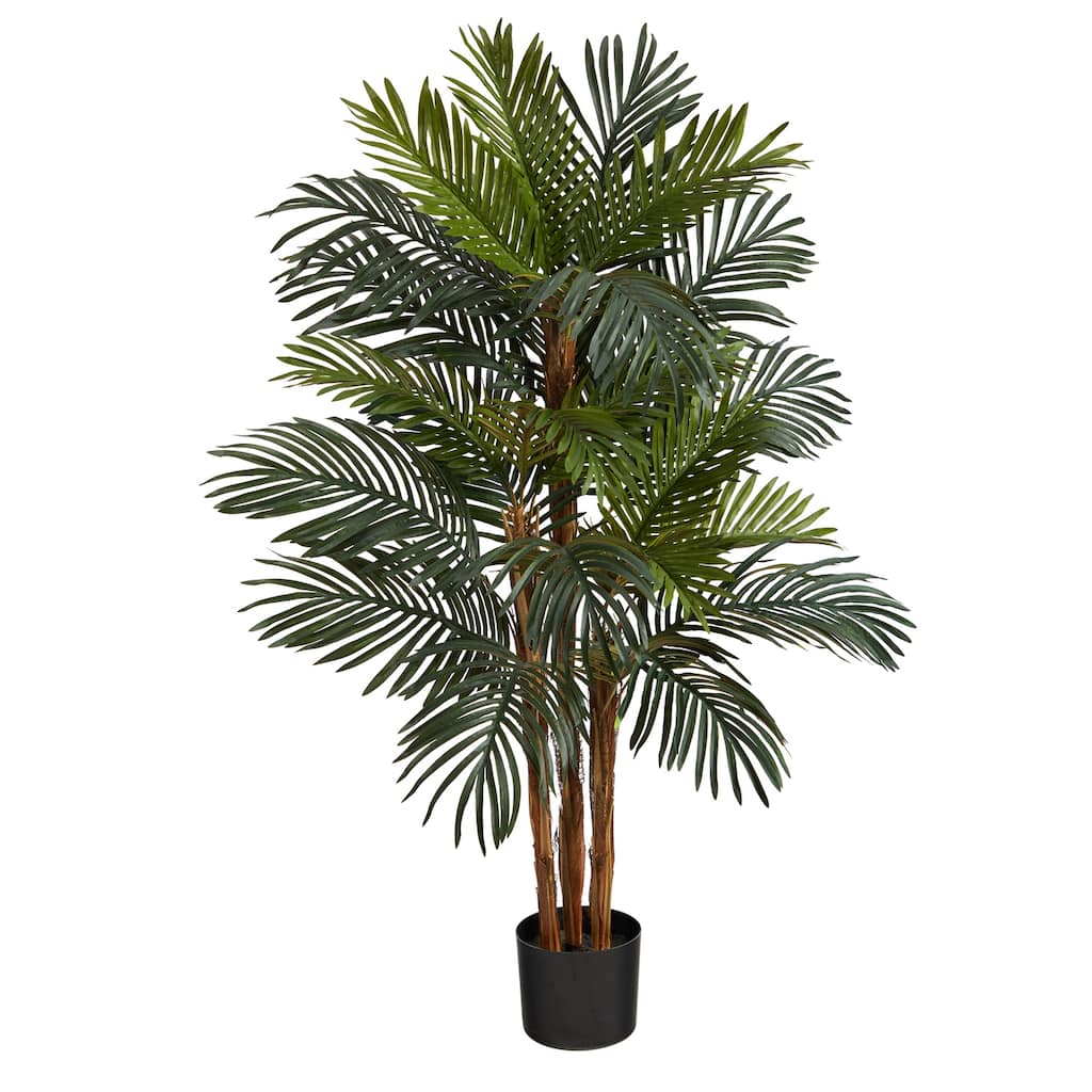 Artificial Robellini Palm Tree 4ft Indoor Outdoor Decor Realisitc Greenery - Green - 51-60 Inches