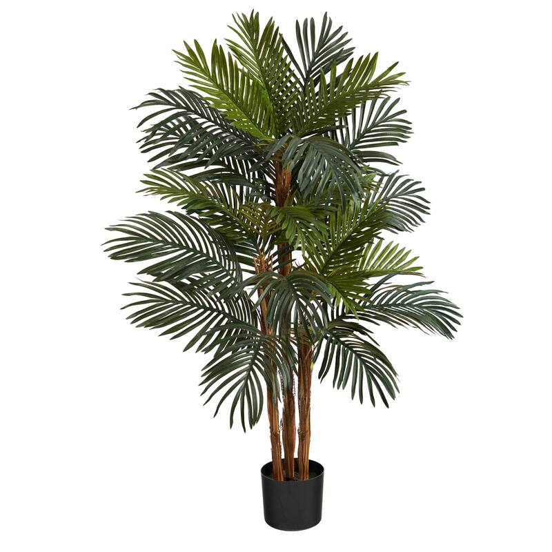 Artificial Robellini Palm Tree 4ft Indoor Outdoor Decor Realisitc Greenery - Green - 51-60 Inches