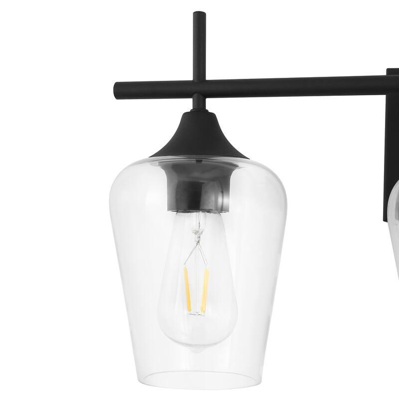 GetLedel 3-Light Dimmable Bathroom Vanity Light Wall Sconce with Clear Glass Shades