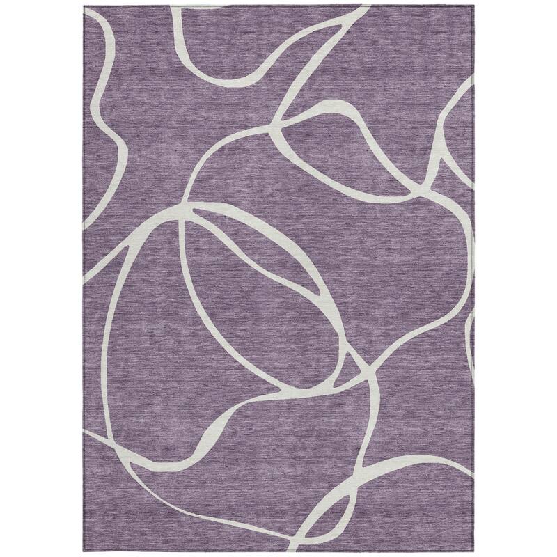HomeRoots Abstract Transitional Rectangle Outdoor Rug