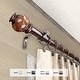 preview thumbnail 5 of 3, InStyleDesign Onyx 1 inch Diameter Adjustable Curtain Rod 120 to 170 inches - Bronze