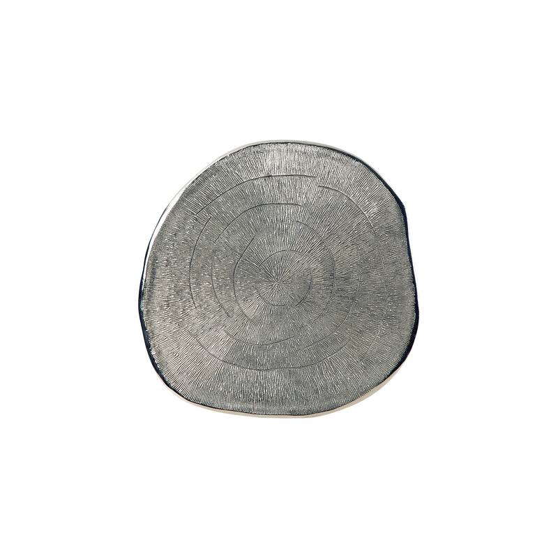 Ashley Furniture Laverford Chrome/Black Round End Table - 25"W x 24"D x 23"H