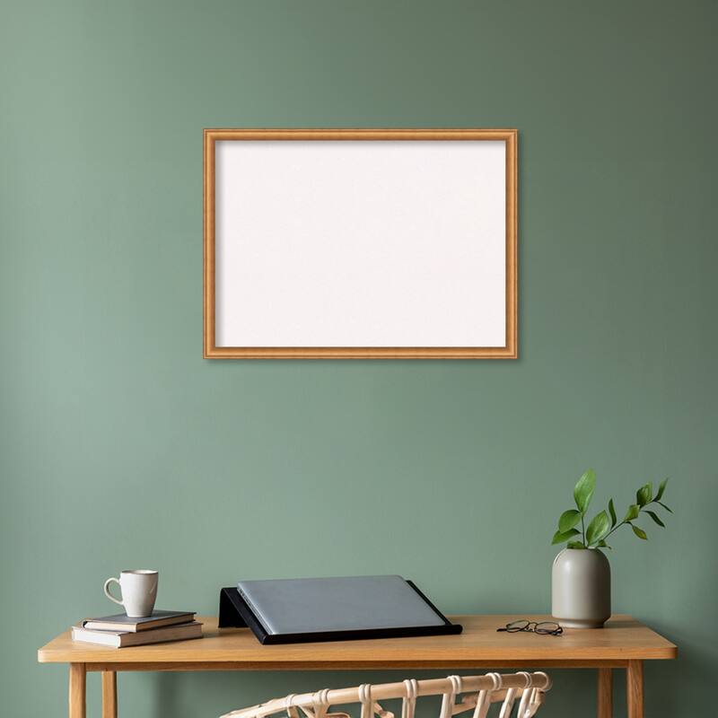 Salon Scoop Copper Wood Framed White Corkboard Bulletin Board
