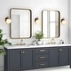 preview thumbnail 19 of 34, Aladari Modern Gold 3-Light Bathroom Vanity Lights Opal Glass Wall Sconces L5.3"xH8.5"  - 1-Light