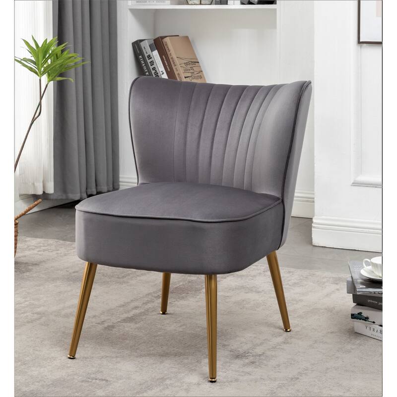 Sauter 23.2" Wide Mid-Century Modern Microfiber Accent Chair