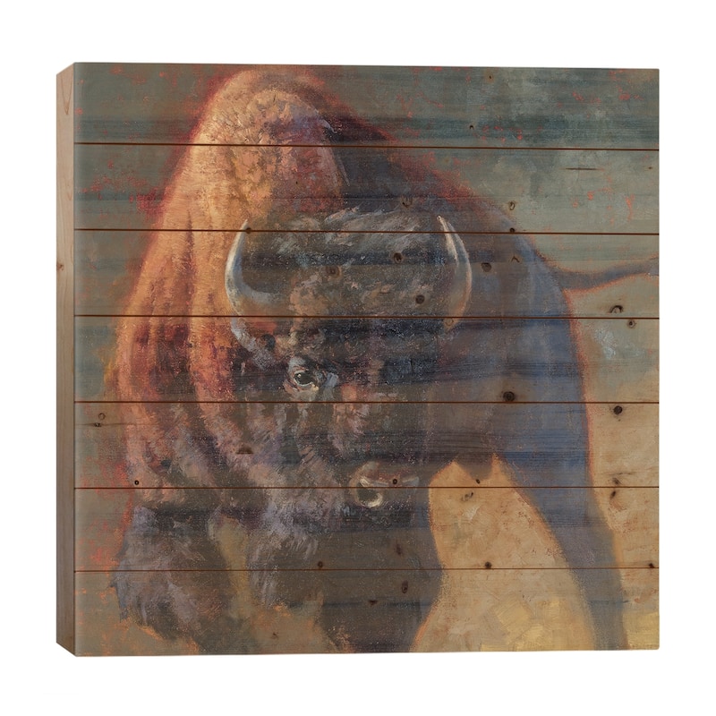 Full of Snort Print On Wood by Julie T. Chapman - Multi-Color - 26x26x1.5