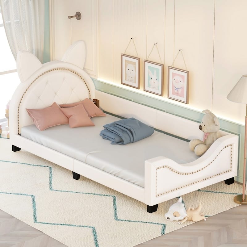 Twin Size Upholstered Daybed with Headboard