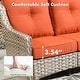 preview thumbnail 17 of 55, OVIOS 5-Piece Outdoor Wicker Swivel Chair Set With Solar-Powered Table