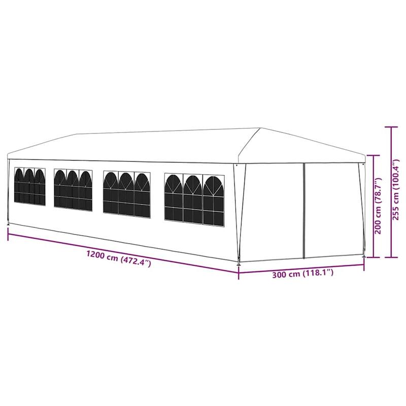 vidaXL Party Tent Outdoor Canopy Tent Patio Gazebo Marquee Beach Sunshade