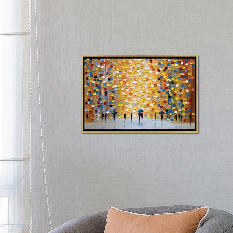 iCanvas "Lovely Rain" by Ekaterina Ermilkina Framed Canvas Print