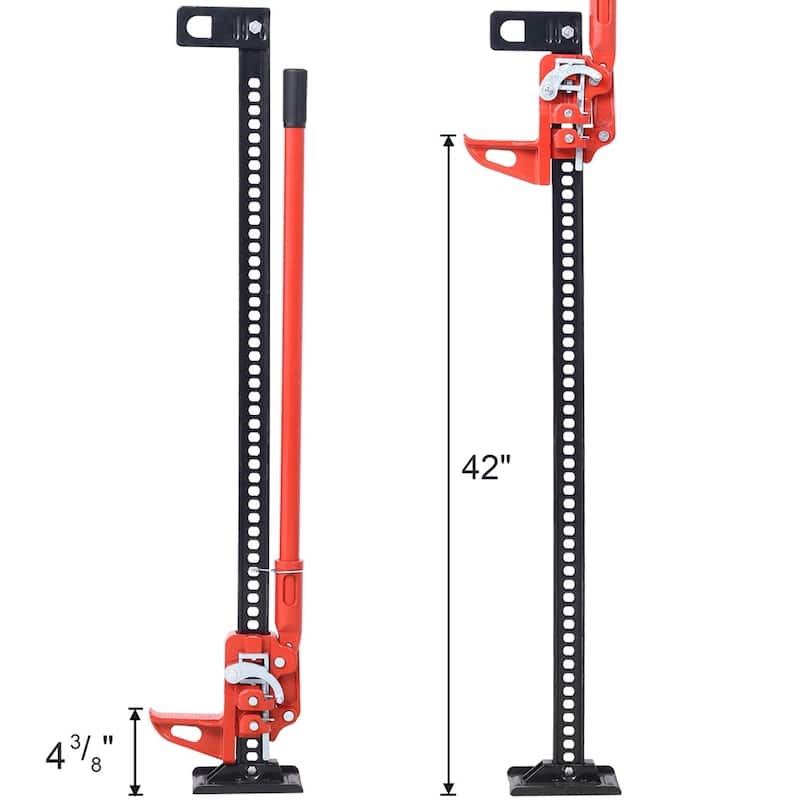 High Lift Farm Jack, 48" Utility Farm Jack, 7000 lbs Capacity Ratcheting Off Road Utility Jack, Heavy-Duty Farm Jack