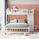 preview thumbnail 29 of 38, Roomfitters Twin Over Full Bunk Bed with Six Drawers, Flexible Shelves, and Rolling Bottom Bed, Space-Saving Wooden Frame