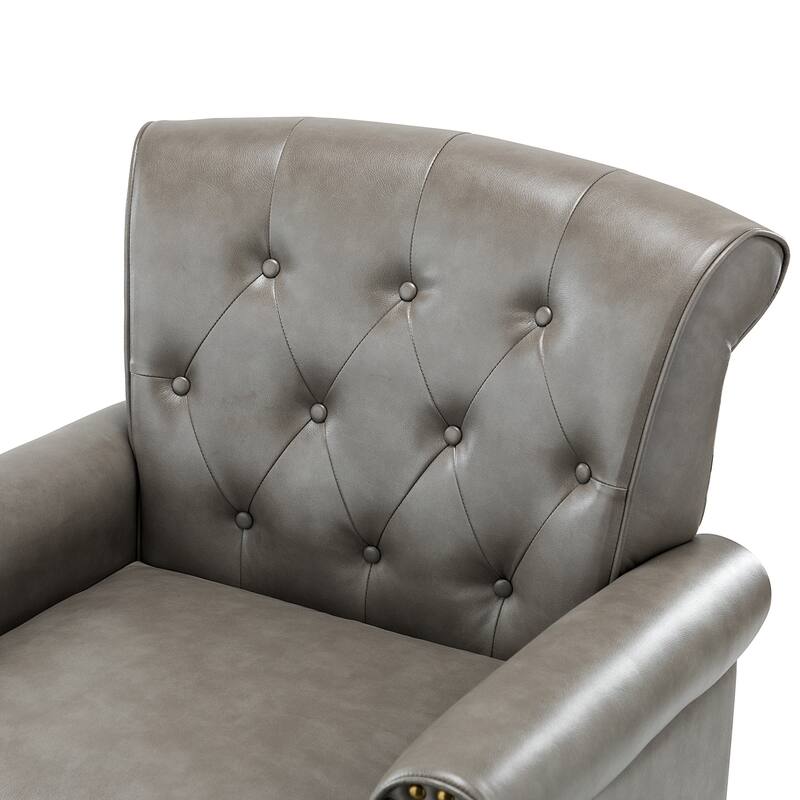 Mycenae Upholstered Accent Armchair with Nailhead Trim Set of 2