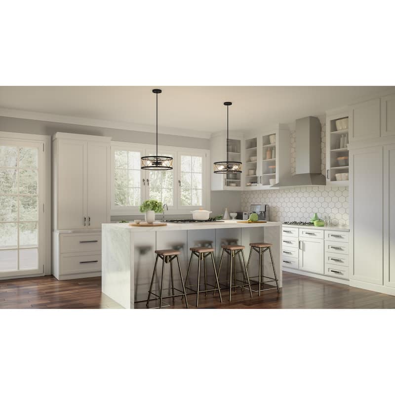 Cedar Park 4-Light Matte Black Pendant - Matte Black