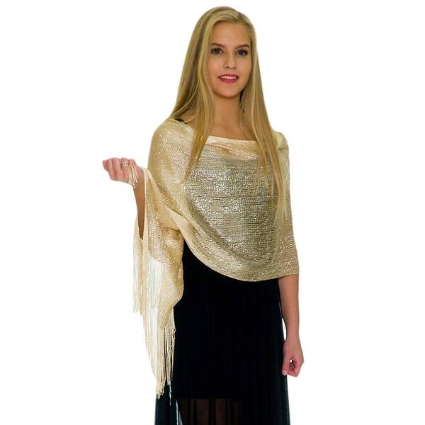 Shop Shawls And Wraps For Evening Dresses Wedding Champagne Gold