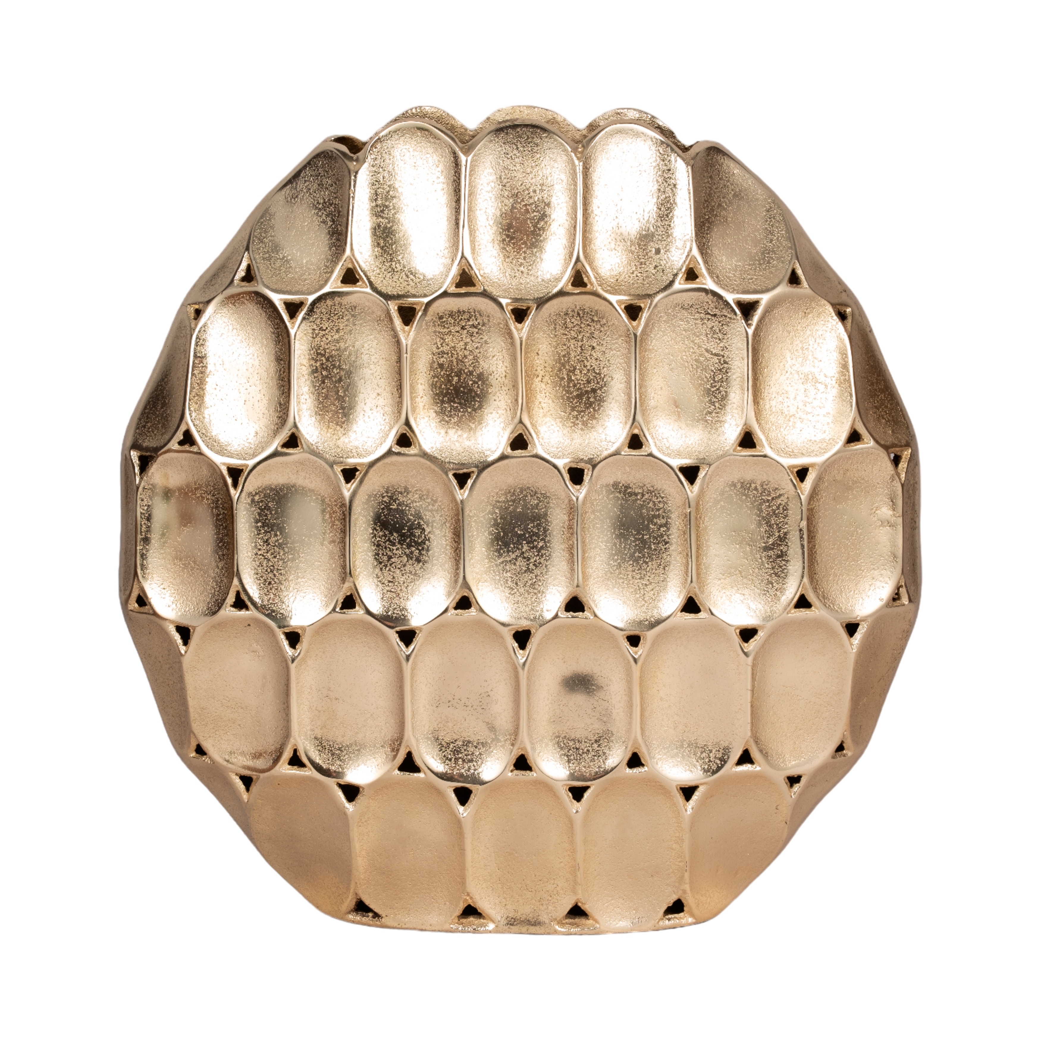 Sagebrook Home Modern Metal Textured Oval Vase