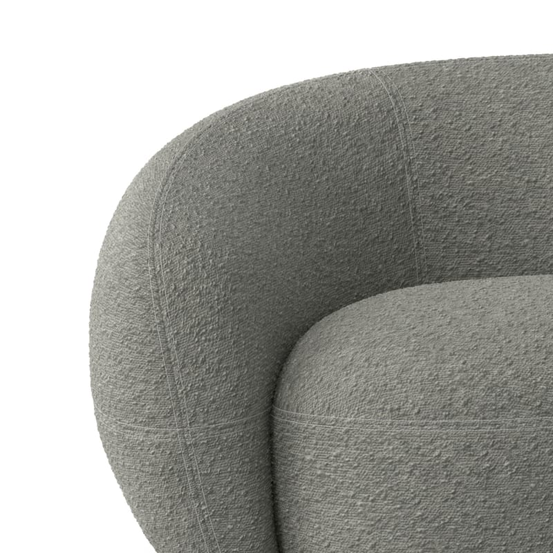 WYNDENHALL Cara 89 inch Wide Contemporary Sofa in Vanilla Cream Boucle Performance Fabric - 88.5" W x 39.25" D x 28.75" H