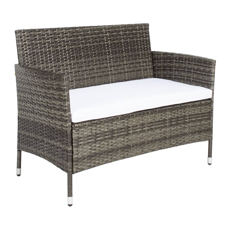 SAFAVIEH Outdoor Tamya 4-Piece Patio Conversation Set - 41W x 31D x 23H
