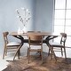 preview thumbnail 3 of 10, Idalia 5-piece Dining Set by Christopher Knight Home Natural Walnut + Light Beige