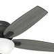 preview thumbnail 7 of 23, Hunter 52" Newsome Flush Mount Ceiling Fan with LED Bowl Light Kit and Pull Chain