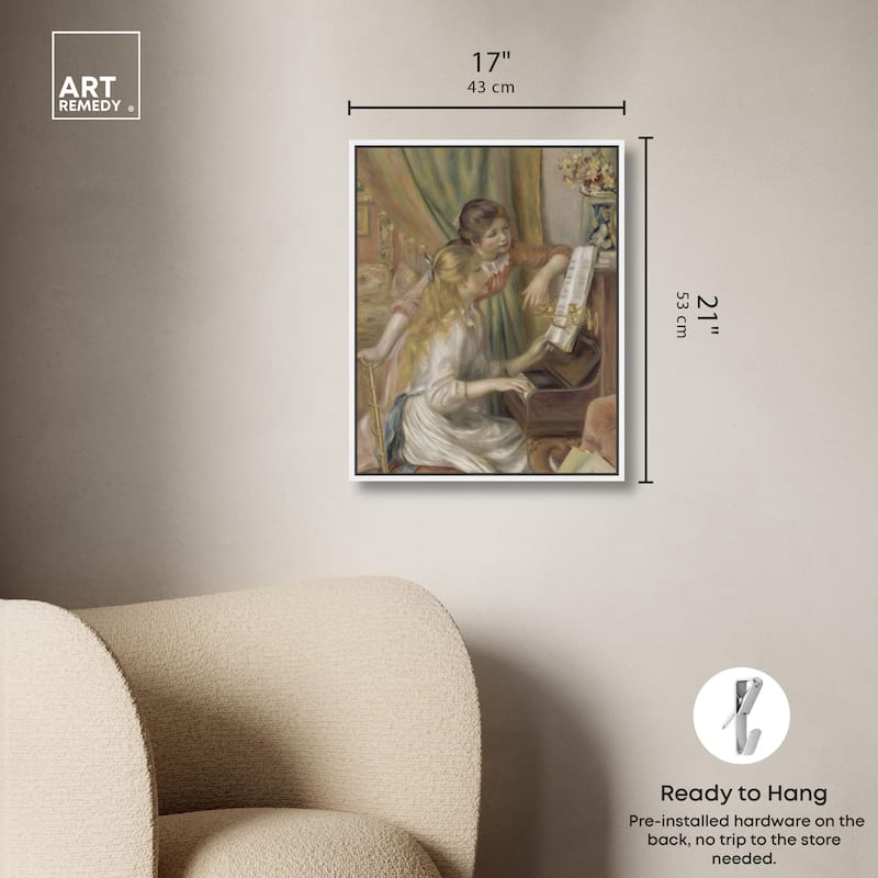 Young Girls at the Piano Canvas by Art Remedy
