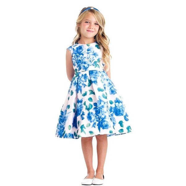 girls blue easter dress