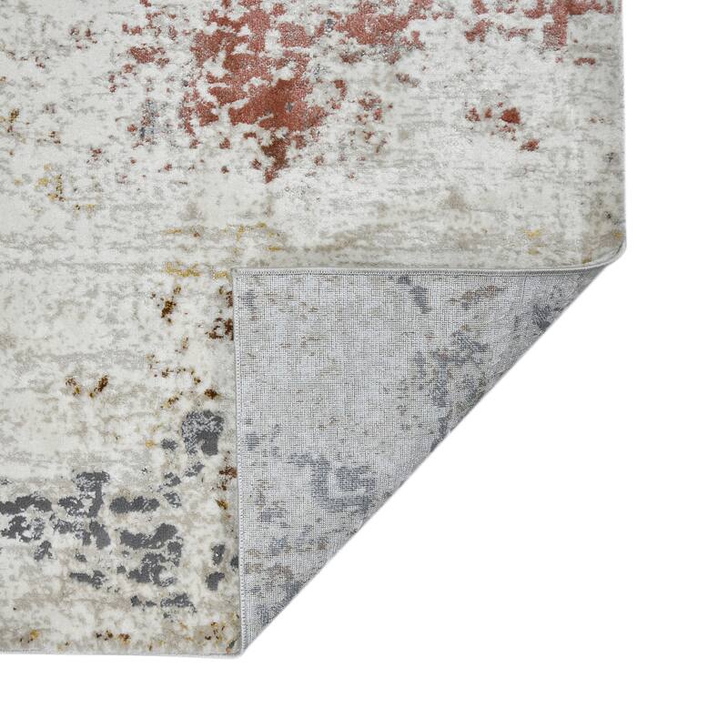 Sylvia Cherene Red Polyester Blend Performance Area Rug