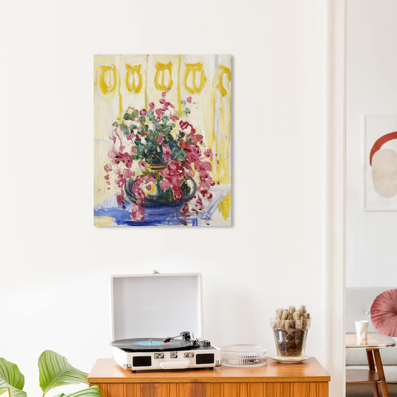 Wynwood Studio Canvas Floral and Botanical Wilho Sjostrom - Flowers 1912 Yellow and Modern & Contemporary Wall Art Canvas Print - 24 x 20