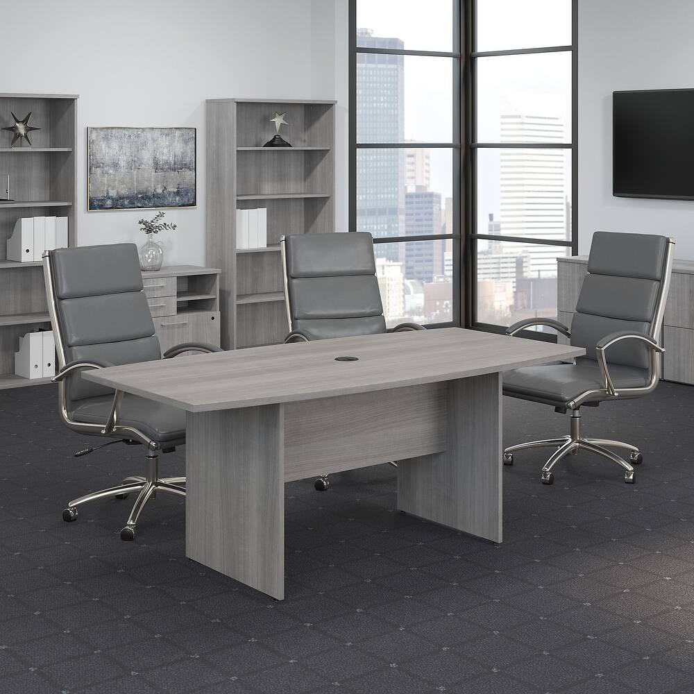 Bush Business Furniture 72W Office Conference Table with Wood Base