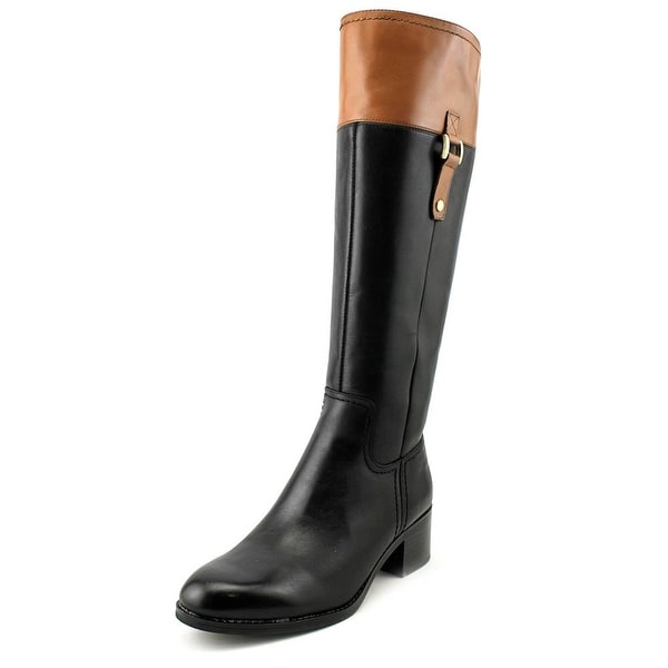 Franco Sarto Lizbeth Women Round Toe Leather Black Knee High Boot