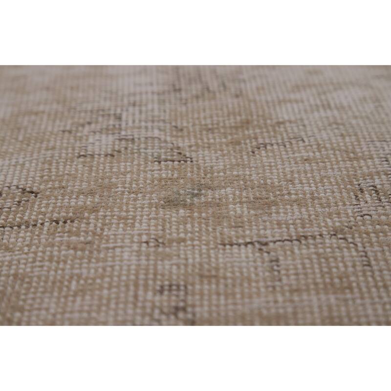 Distressed Tabriz Persian Vintage Rug Hand-Knotted Wool Carpet - 8'11"x 12'9"