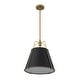 preview thumbnail 85 of 91, Mid Century 4-Light Conical Fabric Shade Lantern Pendant Ambient Light