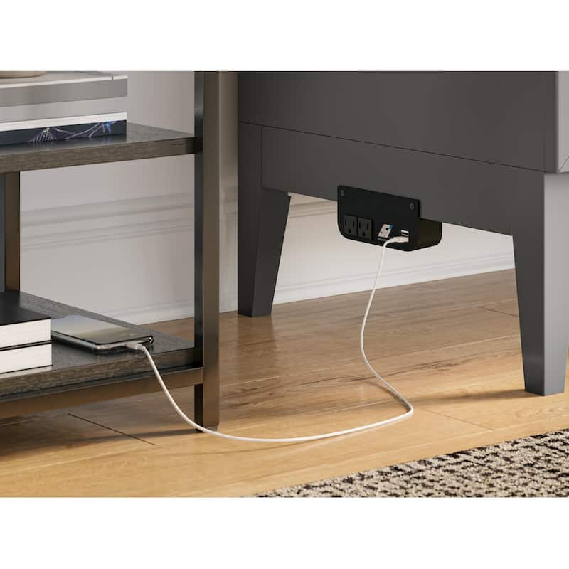 Santa Fe Murphy Bed Chest with Mattress and Built-in Charger